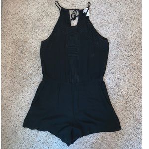 LOFT Black Romper with Pockets